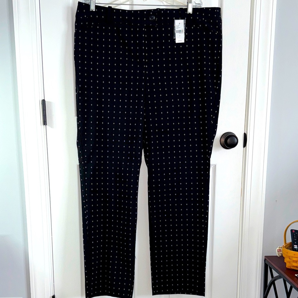 Lane Bryant Black Patterned Pants